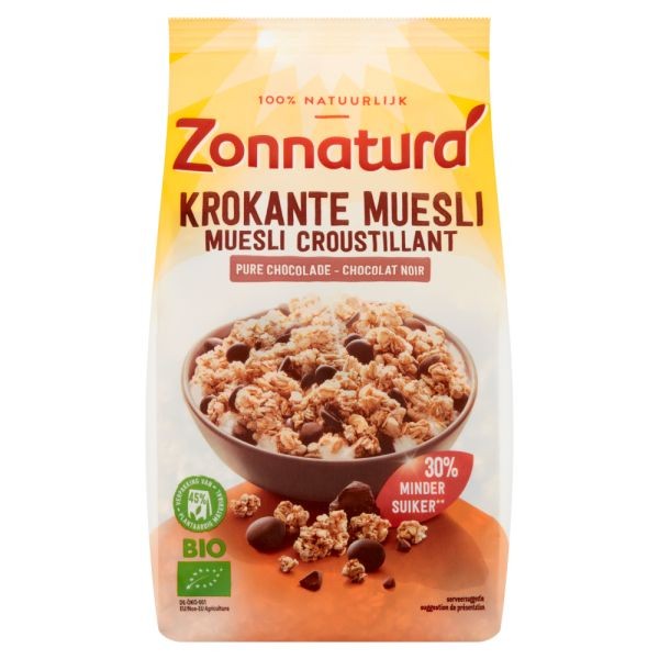 Zonnatura Krokante muesli chocolade bio (375 Gram)