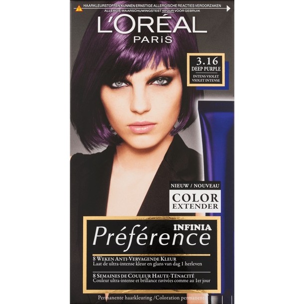 L'Oréal Paris Préférence Permanente Haarkleuring 3.16 Deep Purple