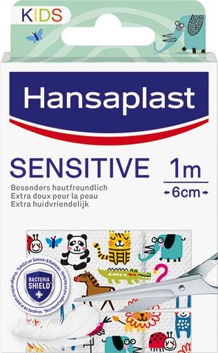 Hansaplast Sensitive kids 1m x 6cm (1 Stuks)