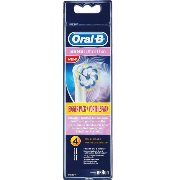 Oral-B Sensi Ultrathin Vervangende Opzetborstels Voor Elektrische Tandenborstels 4x