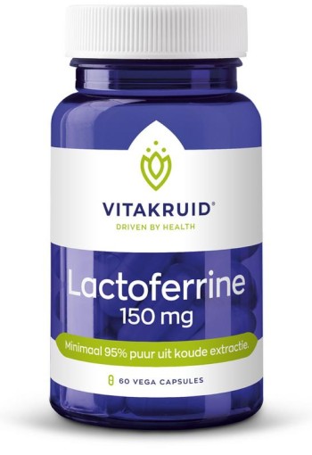 Vitakruid Lactoferrine 150 mg minimaal 95% puur + C (60 Vegetarische capsules)
