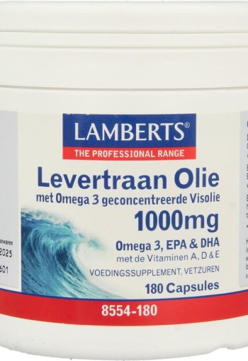 Lamberts Levertraanolie 1000mg (180 Capsules)