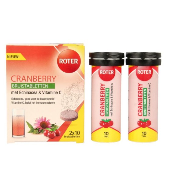 Roter Cranberry vitamine C & echinacea duopack (20 Bruistabletten)