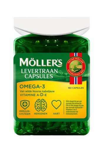 Mollers Omega-3 levertraancapsules (160 Capsules)