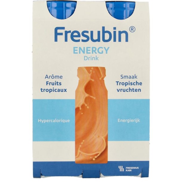 Fresubin Energy drink tropische vruchten 200ml (4 Stuks)