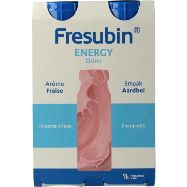 Fresubin Energy drink aardbei 200ml (4 Stuks)
