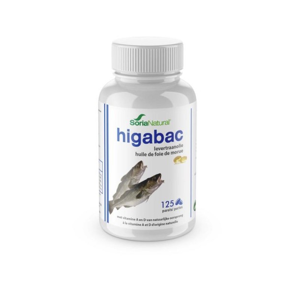 Soria Natural Higabac levertraanolie (125 Softgels)