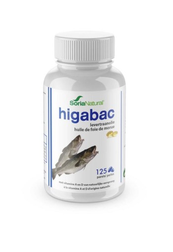Soria Natural Higabac levertraanolie (125 Softgels)
