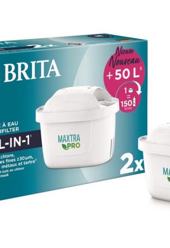 Brita Waterfilterpatroon maxtra pro all-in-1 2-pack (2 Stuks)