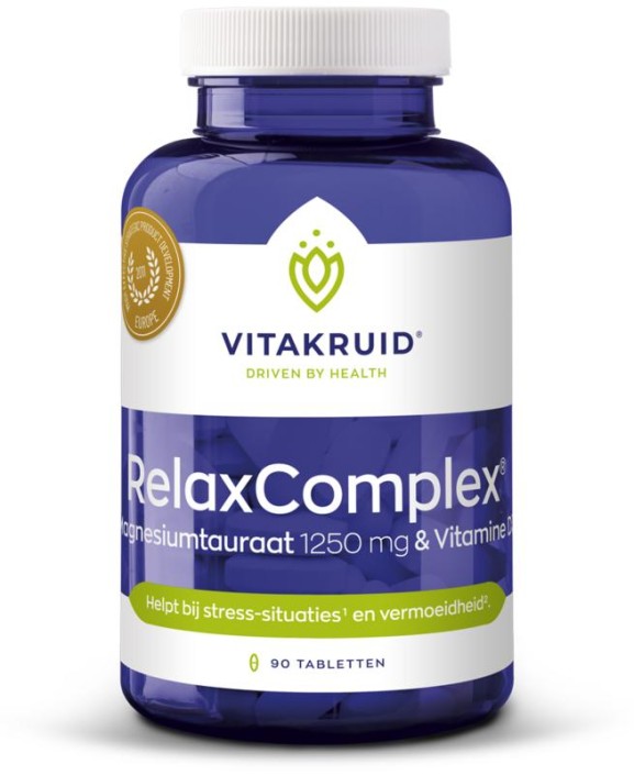 Vitakruid RelaxComplex 1250 mg magnesiumtauraat & D3 (90 Tabletten)