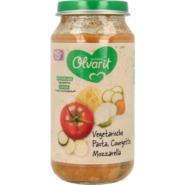 Olvarit Vegetarische pasta courgette mozzarella 15M09 (250 Gram)