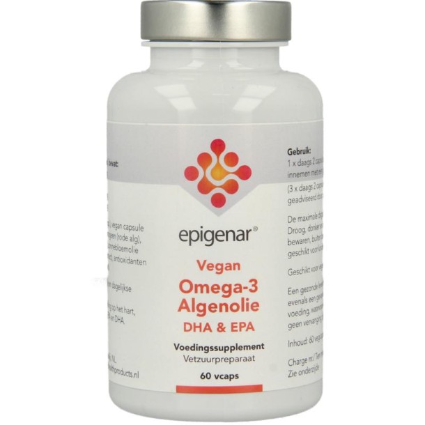 Epigenar Vegan omega-3 algenolie (60 Vegetarische capsules)