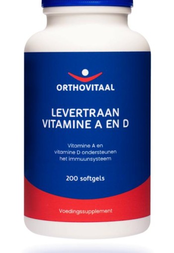 Orthovitaal Levertraan Vitamine A en D (200 Softgels)