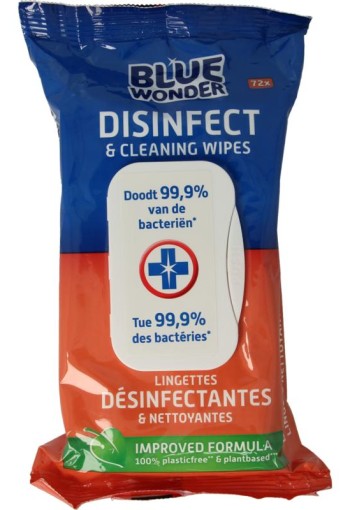 Blue Wonder Desinfect & cleaning wipes (72 Stuks)