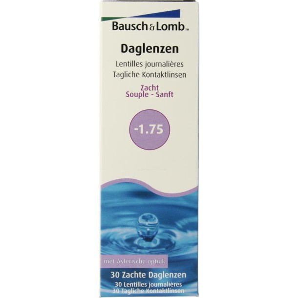 Bausch & Lomb Daglenzen -1.75 (30 Stuks)