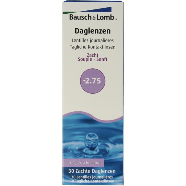 Bausch & Lomb Daglenzen -2.75 (30 Stuks)