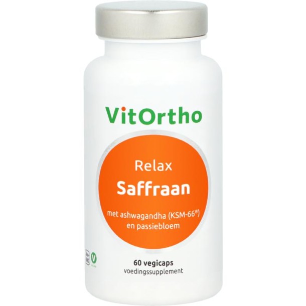 Vitortho Saffraan relax (60 Vegetarische capsules)