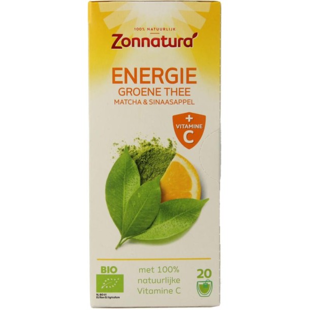 Zonnatura Energie groene thee met vitamine C bio (20 Zakjes)