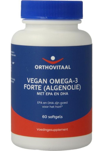 Orthovitaal Vegan omega 3 forte algenolie (60 Softgels)