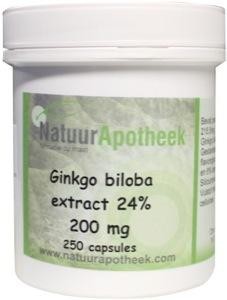 Natuurapotheek Ginkgo biloba 24% 200mg (250 Capsules)