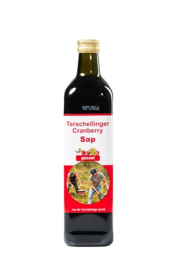 Terschellinger Cranberrysap puur zoet (750 Milliliter)
