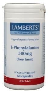 Lamberts L-Phenylalanine 500mg (60 Capsules)