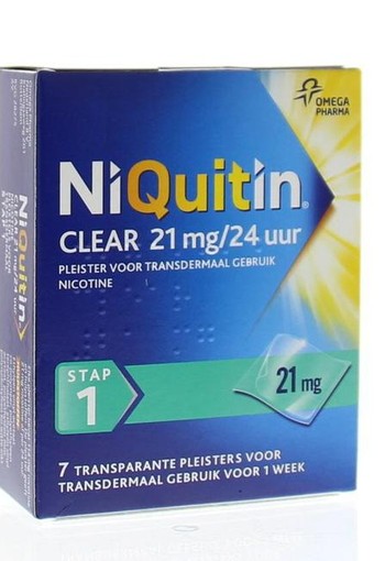 Niquitin Stap clear 21 mg/24 uur (7 Stuks)