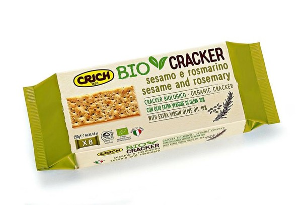 Crich Crackers sesam rozemarijn bio (250 Gram)