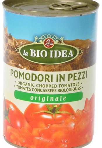 Bioidea Tomatenstukjes in blik bio (400 Gram)