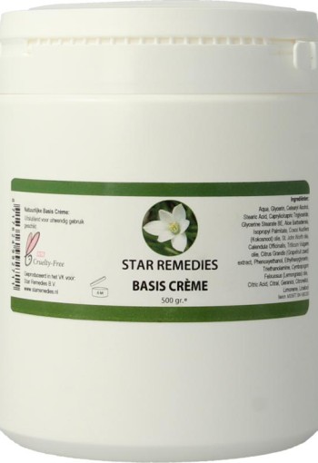Star Remedies Basis creme 100% natuurlijk (500 Gram)