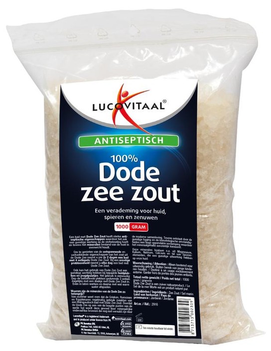 Lucovitaal Dode zeezout zak (1 kilogram)