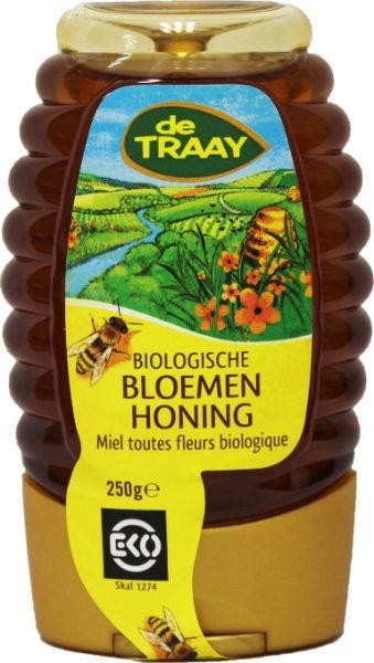 Traay Bloemenhoning knijpfles bio (250 Gram)