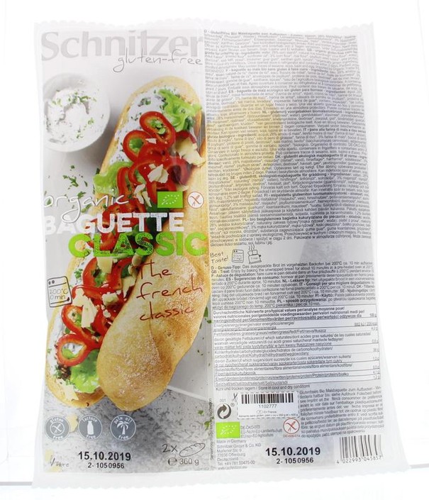 Schnitzer Baguette classic bio (360 Gram)