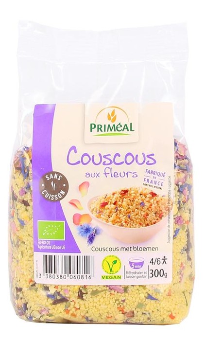 Primeal Couscous met bloemen bio (300 Gram)