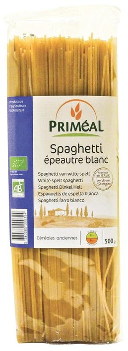 Primeal Spelt spaghetti wit bio (500 Gram)