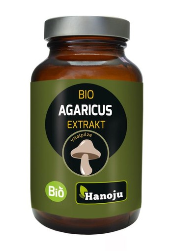 Hanoju Agaricus paddenstoelen extract bio (90 Vegetarische capsules)
