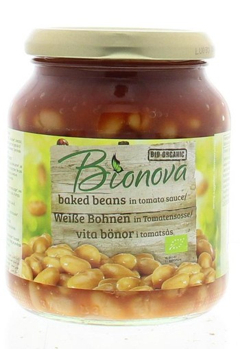 Bionova Witten bonen in tomatensaus bio (350 Gram)