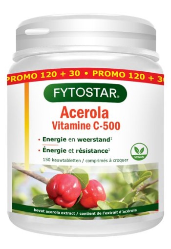 Fytostar Acerola vitamine C 500 kauwtablet (150 Tabletten)