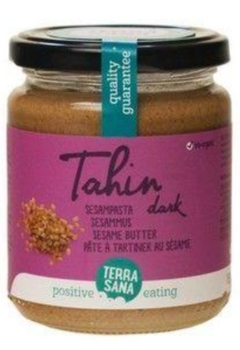 Terrasana Tahin bruin sesampasta zonder zout bio (250 Gram)