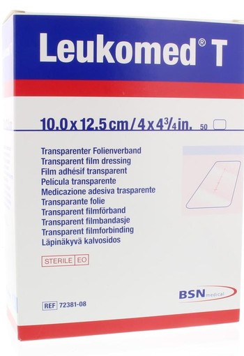 Leukomed Transparant wondverband T 10.0 x 12.5cm steriel (50 Stuks)
