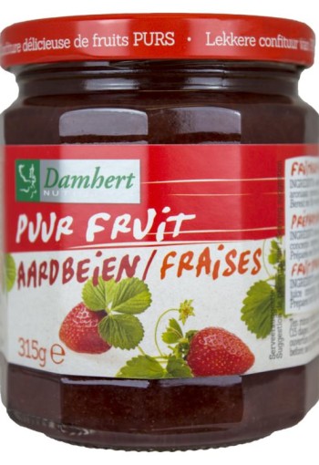Damhert Puur fruit confituur aardbei (315 Gram)