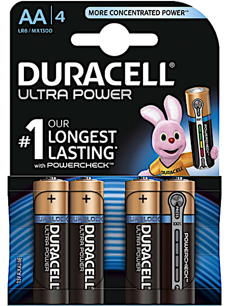 Dura­cell Ul­tra po­wer AA al­ka­li­ne bat­te­rij­en