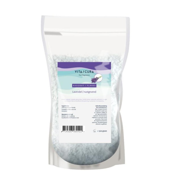 Vitacura Magnesium zout/flakes lavendel (500 Gram)