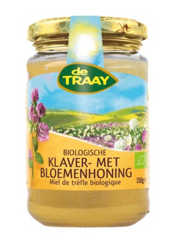 Traay Klaver- met bloemenhoning bio (350 Gram)