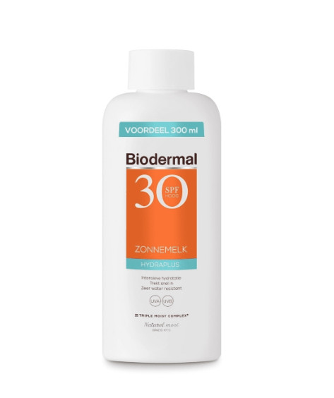 Biodermal Zonnemelk hydraplus SPF30 / 300 ml