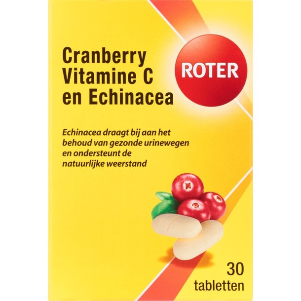 Roter Cranberry Vitamine C En Echinacea 30 Tabletten