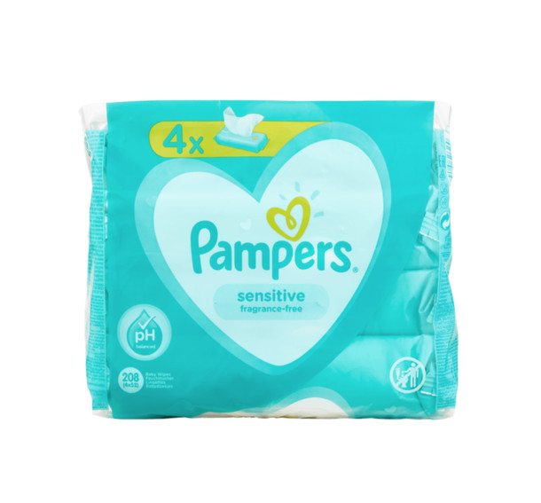 Pampers New Baby Sensitive Babydoekjes 4-pak / 200 stuks