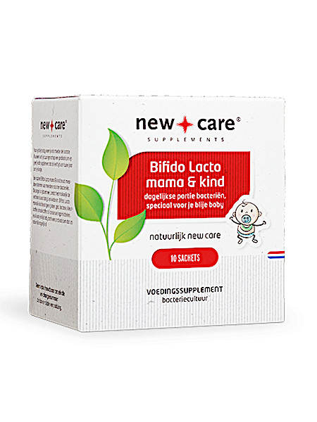 New Care Bifido Lacto mama & kind dagelijkse portie bacteriën, speciaal voor je blije baby Inhoud  10 sachets