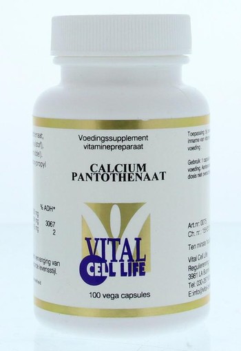 Vital Cell Life Vitamine B5 calciumpantothenaat 200 mg (100 Capsules)