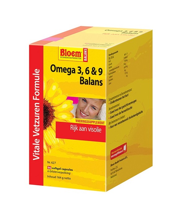 Bloem Omega 3 6 & 9 balans (96 Softgels)